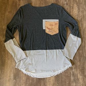 Sequin Pocket Long Sleeve